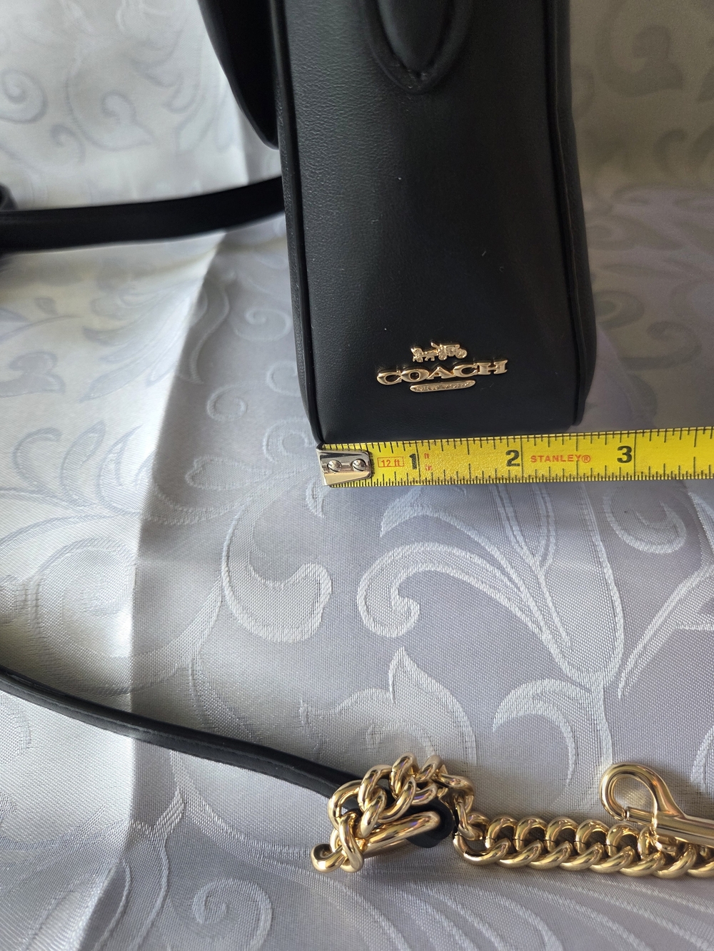 Coach Black Crossbody With Detachable Leather Strap with Gold Buckle NWT - Picture 14 of 16